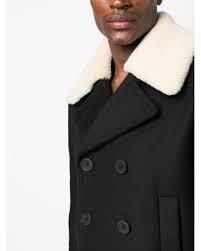 Sandro Shearling Collar Double Ted