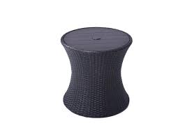 Round Wicker Outdoor End Table