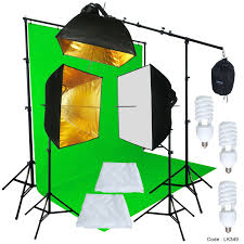 Green Screen Muslin Backdrop Stand Photography Studio Lighting Kit Linco Inc