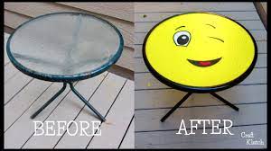 outdoor table makeover diy emoji