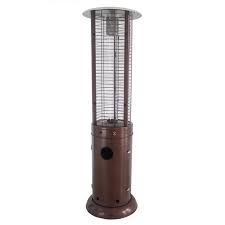 Az Patio Heaters Round Commercial Glass Cylinder Patio Heater In Hammered Bronze With Clear Tube Hlds01 Gch Brz