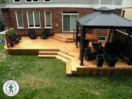 two level deck designs two story split
