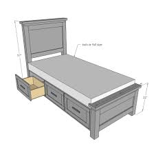 Planning to set a platform bed with a salvage door headboard? Farmhouse Storage Bed With Drawers Twin And Full Ana White