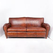 three seater moustache leather sofa by halo