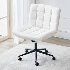 swivel adjule armless office chair