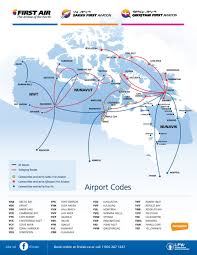 Canadian North First Air Joint Route Map Passenger