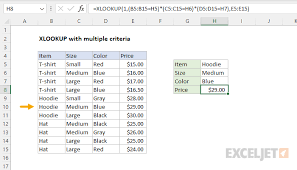 xlookup with multiple criteria excel