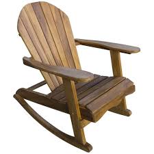 Teak Adirondack Rocking Chair Wooden