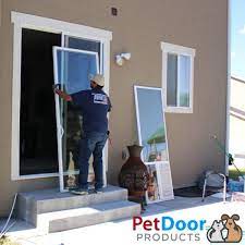 sliding glass pet door installation