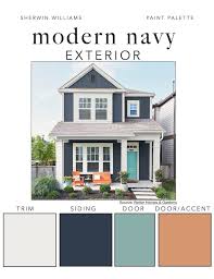 Modern Navy Exterior Paint Color