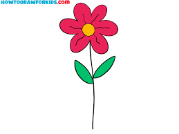 how to draw a simple flower easy