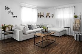 75 vinyl floor living room with white