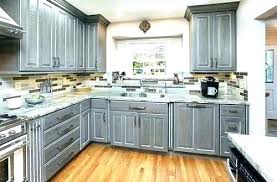 Gray Stained Maple Cabinets Kitchen Wood Gel Staining White