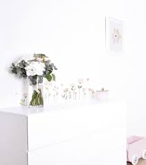 Stickers Chambre Fille Fleurs Rose