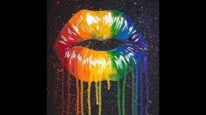 beginners drippy rainbow lips acrylic