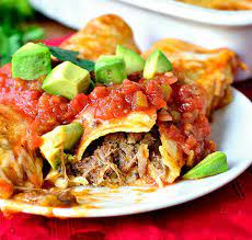 Healthy Shredded Beef Enchiladas gambar png