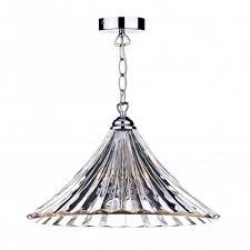 chrome ceiling pendant light with clear