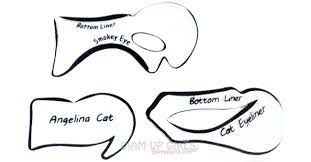 eyeliner stencils for cat eyes and