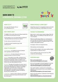 Quick Guide To Covering Letters By Careers Network University Of
