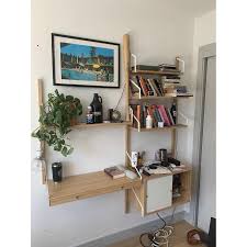 About two months ago i looked into buying a wall cabinet standing desk like this: Ikea Svalnas Bamboo Wall Mounted Desk Aptdeco Ikea Wall Desk Ikea Small Desk Ikea Svalnas