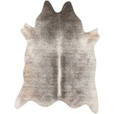 grey ivory faux hide rug 164 gc11 57