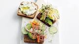 avocado and sprout sandwiches