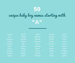 50 unique baby boys names that start