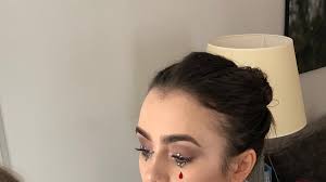 lily collins does gothic makeup