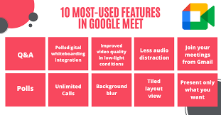 the 10 most used features in google meet