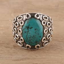 reconsuted turquoise ring