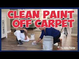 clean paint off carpet cleaning