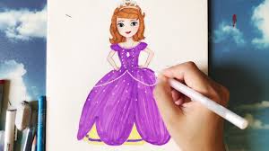 How to Draw Sofia Princess - Cách vẽ công chúa Sofia - YouTube