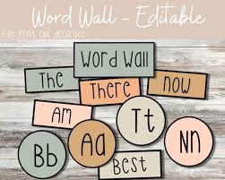 Soft Boho Word Wall Classroom Decor