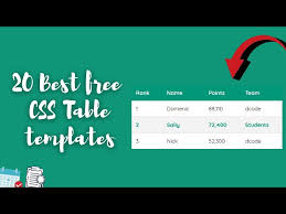 pure css table designs free css table