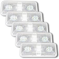 Amazon Com 5 Pack Leisure Led Rv Led Ceiling Double Dome Light Fixture With On Off Switch Interior Lighting For Car Rv Trailer Camper Boat Dc 12v Natural White 4000 4500k 48x2835smd Natural White 4000 4500k 5 Automotive