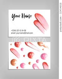 makeup artist business card vector