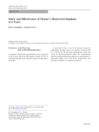 Pdf Safety And Effectiveness Of Mentors Memorygel Implants