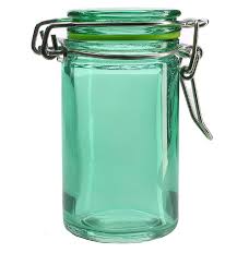Glass Storage Jar Airtight Green 70ml