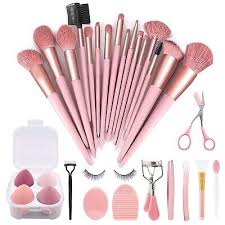 pink makeup brush set of 30 large w