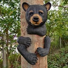 Bear Sculpture Garden Decor Tree