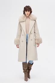 Coat With Faux Fur On The Collar And