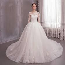 Take a look and get yourself a dress of your dreams here. Romantic Ivory See Through Wedding Dresses 2020 Ball Gown Scoop Neck Long Sleeve Backless Glitter Tulle