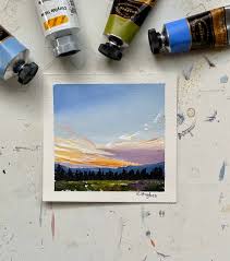 Brilliant Yellow Colored Sky Painting