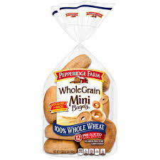 mini 100 whole wheat bagels