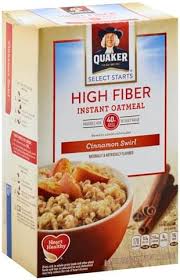 fiber cinnamon swirl oatmeal