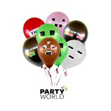 minecraft party latex orted balloons