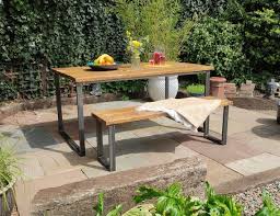 Garden Table And Benches Outdoor