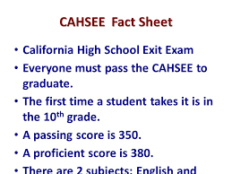 Preparing For The California High School Exit Examination