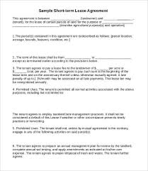 Land Rent Agreement Form Short Term Commercial Lease Agreement