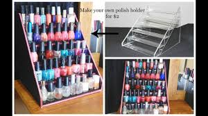 easy diy nail polish table display rack